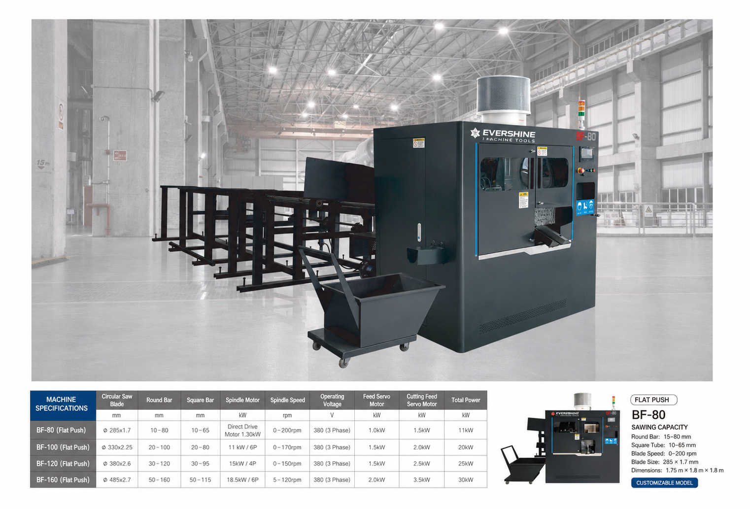 Evershine BF-80 Flat Push Circular Saw Machine